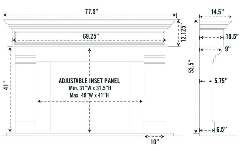 Fireplace Mantel Surround (Cast Stone) 1111.556 GS