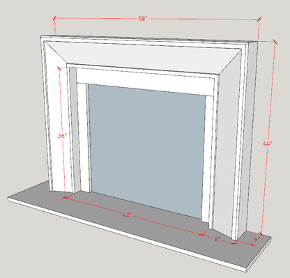 Fireplace Mantel Surround (Cast Stone) 4116.8 GS